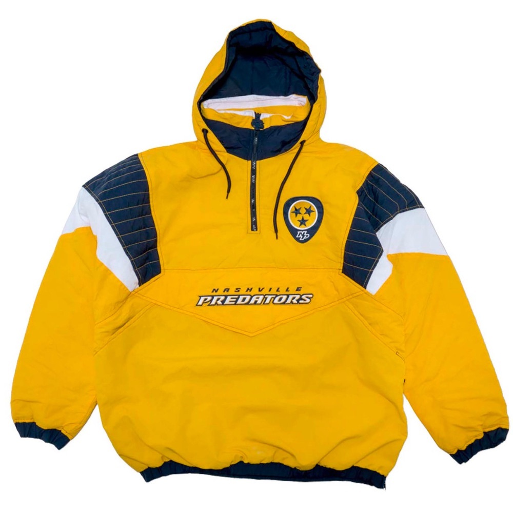 Nashville Predators Yellow Pullover Starter Jacket Violent Gentlemen